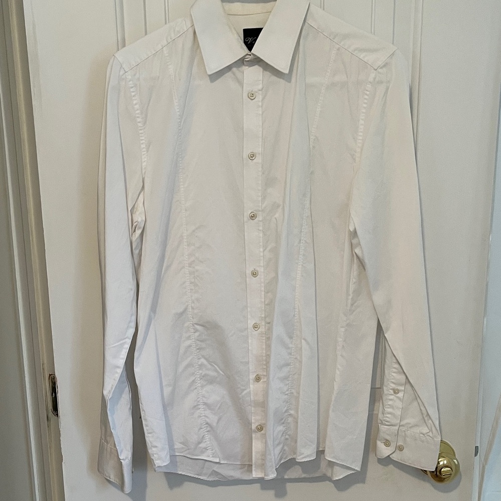 Ventti Elegant White Men's Dress Shirt